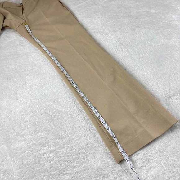 Talbots Pants Womens 4 Tan Heritage British Khaki Trouser Straight Career Office - Picture 9 of 13